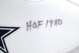Bob Lilly Autographed Dallas Cowboys Logo Football With HOF 1980- JSA W Auth