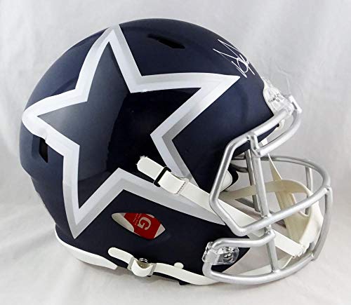 Dak Prescott Signed Cowboys F/S AMP Speed Authentic Helmet - Beckett Auth *White