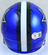Ezekiel Elliott Autographed Dallas Cowboys Flash Speed Mini Helmet-BeckettW Holo