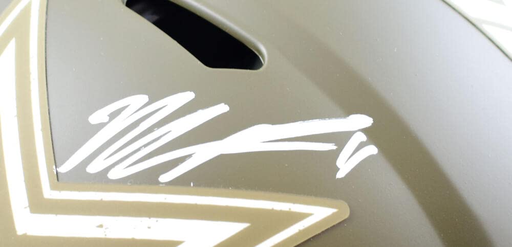 Micah Parsons Signed Cowboys F/S Salute to Service Speed Auth. Helmet- Fanatics