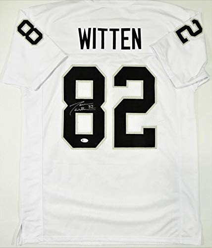 Jason Witten Autographed White Pro Style Jersey - Beckett W Auth *8
