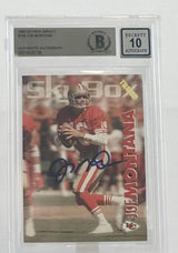 1993 Skybox Impact #139 Joe Montana Auto Kansas City Chiefs BGS Autograph 10