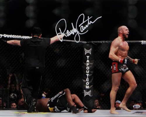 Randy Couture Autographed MMA 16x20 Knock Out Yelling Photo- Beckett Auth *White