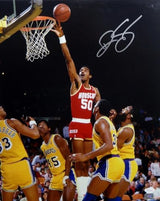 Ralph Sampson Autographed *Silver Houston Rockets 16x20 Lay Up Photo- JSA W Auth