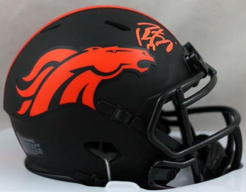 Peyton Manning Signed Denver Broncos Eclipse Mini Helmet - Fanatics Auth *Orange