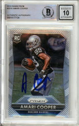 2015 Panini Prizm #201A Amari Cooper RC Raiders BGS Autograph 10