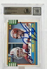 1990 Topps #229A Joe Montana Boomer Esiason Dual Signed BGS Autograph 10