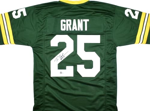 Ryan Grant Autographed Green Pro Style Jersey- Beckett Hologram *Black