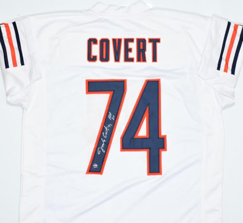 Jimbo Covert Autographed White Pro Style Jersey w/ HOF - Prova *Silver