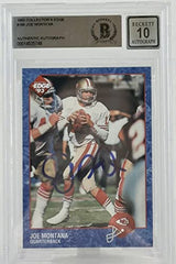 1993 Collector's Edge #109 Joe Montana Auto Kansas City Chiefs BGS Autograph 10