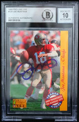 1993 Pro Line Live #124 Joe Montana Auto Kansas City Chiefs BGS Autograph 10