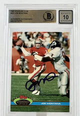 1991 Topps Stadium Club #327 Joe Montana Auto SF 49ers BGS Autograph 10