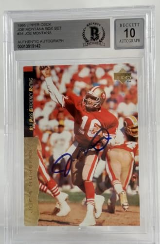 1995 Upper Deck Box Set #34 Joe Montana Auto SF 49ers BGS Autograph 10