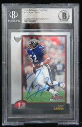 1998 Bowman Chrome #172 Ray Lewis Baltimore Ravens BGS Autograph 10