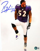 Ray Lewis Autographed Baltimore Ravens 8x10 Smoke Photo -Beckett W Hologram