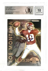 1994 Fleer All-Pros #7 Joe Montana Auto Kansas City Chiefs BGS Autograph 10