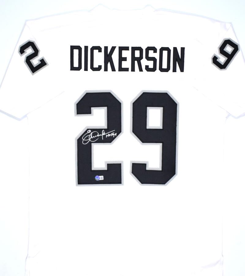 Eric Dickerson Signed White Pro Style Jersey w/HOF-Beckett W Hologram *Silver