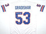 Randy Gradishar Autographed White Pro Style Jersey w/HOF - Beckett W Hologram