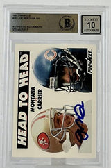 1991 Pinnacle Head to Head #353 Joe Montana Auto SF 49ers BGS Autograph 10