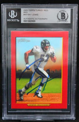 2005 Topps Turkey Red #4A Ray Lewis Baltimore Ravens BGS Autograph 10