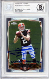 2014 Topps Chrome #169A Johnny Manziel RC Cleveland Browns BGS Autograph 10