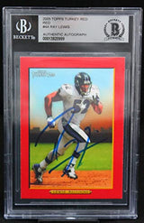 2005 Topps Turkey Red #4A Ray Lewis Baltimore Ravens BGS Autograph 10