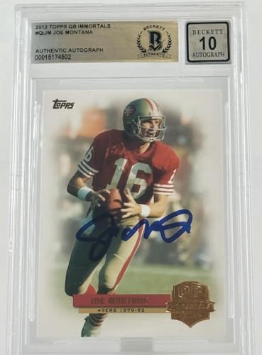 2012 Topps QB Immortals #QIJM Joe Montana Auto SF 49ers BGS Autograph 10