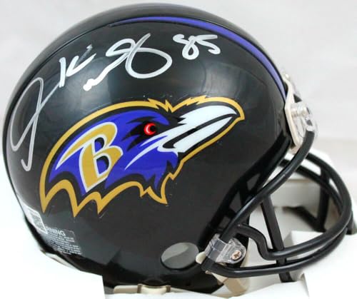 Derrick Mason Autographed Baltimore Ravens Mini Helmet-Beckett W Hologram