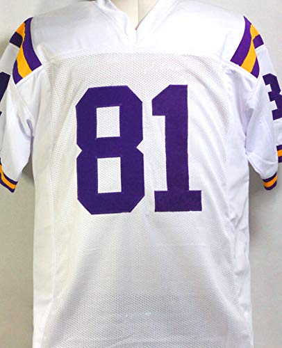 Thaddeus Moss Autographed White College Style Jersey - Beckett W Auth *8