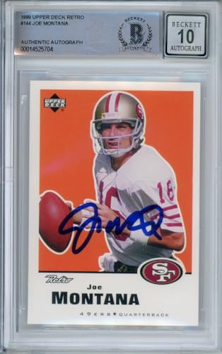 1999 Upper Deck Retro #144 Joe Montana Auto San Francisco 49ers BGS Autograph 10