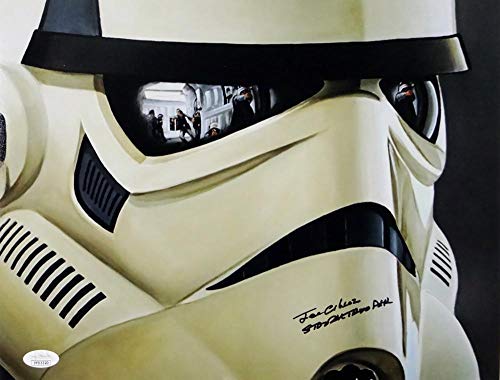 Joe Gibson Autographed 11x14 Mask Close Up Photo w/ Stormtrooper-JSA Auth *Black