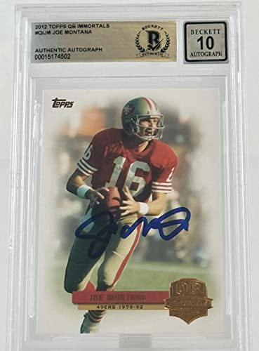 2012 Topps QB Immortals #QIJM Joe Montana Auto SF 49ers BGS Autograph 10