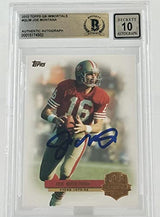 2012 Topps QB Immortals #QIJM Joe Montana Auto SF 49ers BGS Autograph 10
