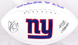Plaxico Burress Signed New York Giants Logo Football w/Champs-Beckett W Hologram