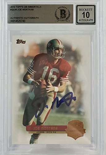 2012 Topps QB Immortals #QIJM Joe Montana Auto San Fran 49ers BGS Autograph 10