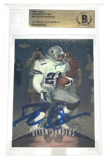 1998 Finest No Protectors #36 Deion Sanders Dallas Cowboys Autograph Beckett Aut