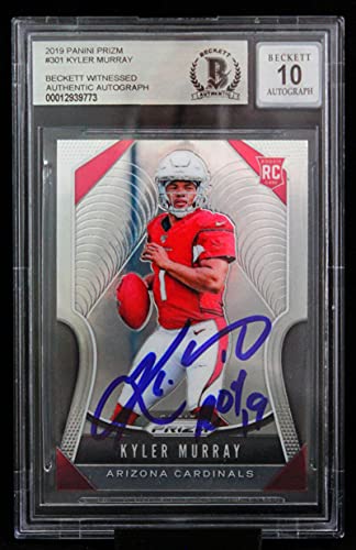 2019 Panini Prizm #301 Kyler Murray Arizona Cardinals ROY 19 BGS Autograph 10
