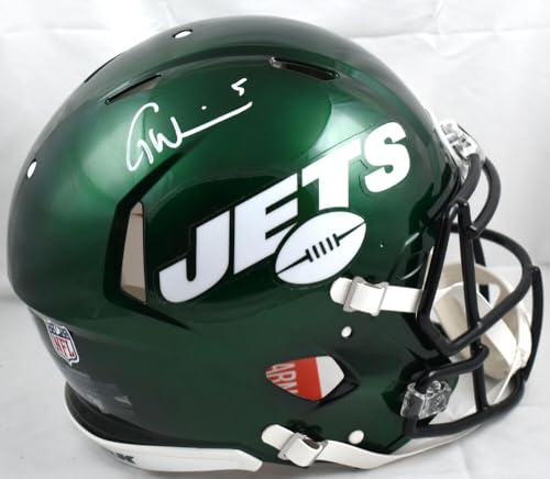 Garrett Wilson Autographed New York Jets F/S Speed Authentic Helmet- Fanatics