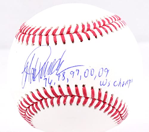 Jorge Posada Signed Rawlings OML Baseball w/96,98,00,09 WS Champs-Beckett W Holo