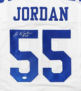 Lee Roy Jordan Autographed White Pro Style Jersey- JSA Witnessed Auth *L5