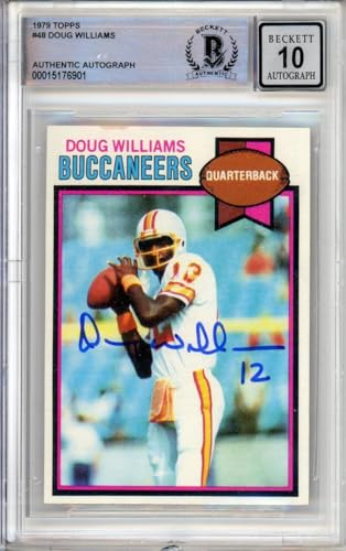 1979 Topps #48 Doug Williams RC Tampa Bay Buccaneer's BGS Autograph 10