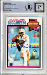 1979 Topps #48 Doug Williams RC Tampa Bay Buccaneer's BGS Autograph 10