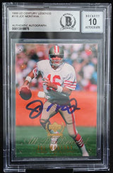 1999 UD Century Legends #118 Joe Montana Auto 49ers BGS Autograph 10