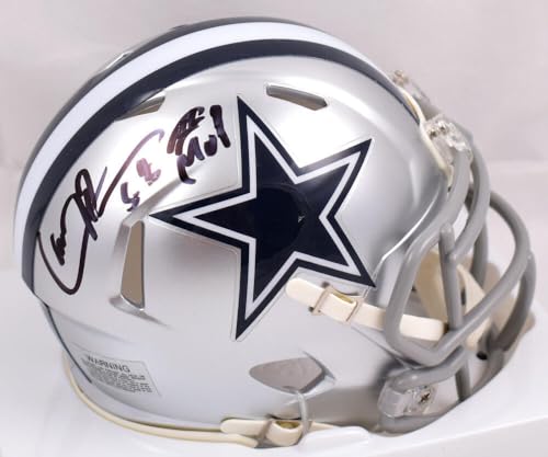 Larry Brown Autographed Dallas Cowboys Mini Helmet W/ SB MVP- Prova *Black