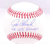 Joe Girardi Autographed OML Baseball w/ 4x WS Champs - Beckett W Holo