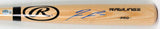 Ronald Acuna Autographed Pro Baseball blonde Bat - Beckett W *Blue