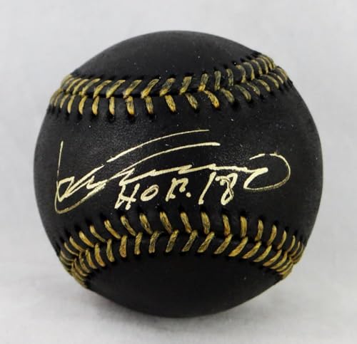 Vladimir Guerrero Autographed Rawlings OML Black Baseball w/ HOF 18 - JSA W Auth