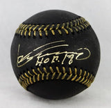 Vladimir Guerrero Autographed Rawlings OML Black Baseball w/ HOF 18 - JSA W Auth