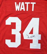 Derek Watt Autographed Red College Style Jersey -JSA W Auth *4
