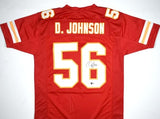 Derrick Johnson Autographed Red Pro Style Jersey - Beckett W Hologram *Black